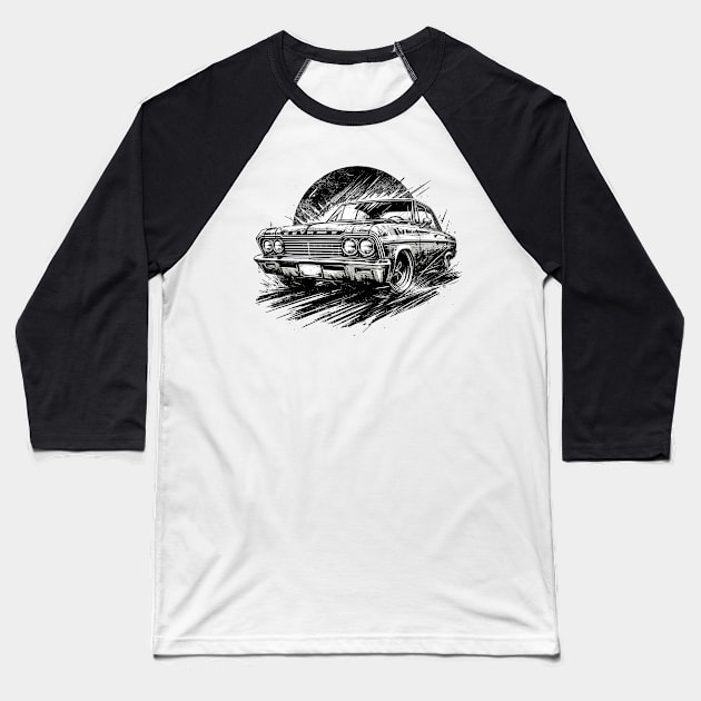 Chevrolet Biscayne Baseball T-Shirt by Vehicles-Art